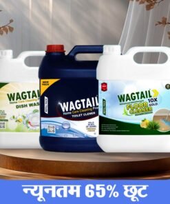 Wagtail Family Pack – Toilet Cleaner 5L, Dishwash Cleaner 5L & Floor Cleaner (Citronella Fragrance) 5L | Heavy Duty Cleaning Combo
